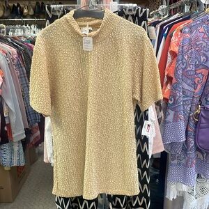 💛NWT Vintage Rare L Jaipur Textured Mockneck Top